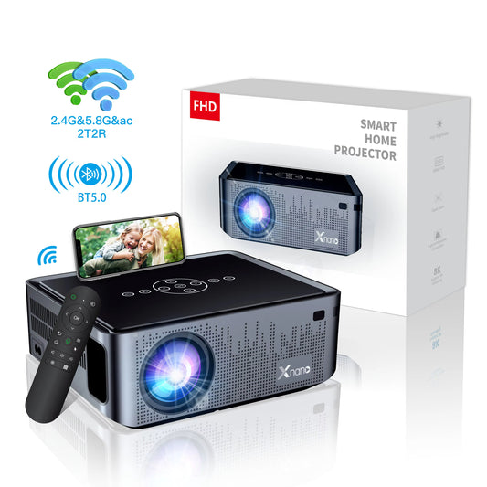XNANO X1 Pro 8K 1080P Manual/Auto Focus FHD BT WiFi Home Projector